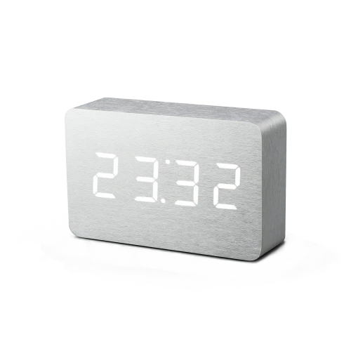 Brick Click Aluminum Alarm Clock - Gessato Design Store