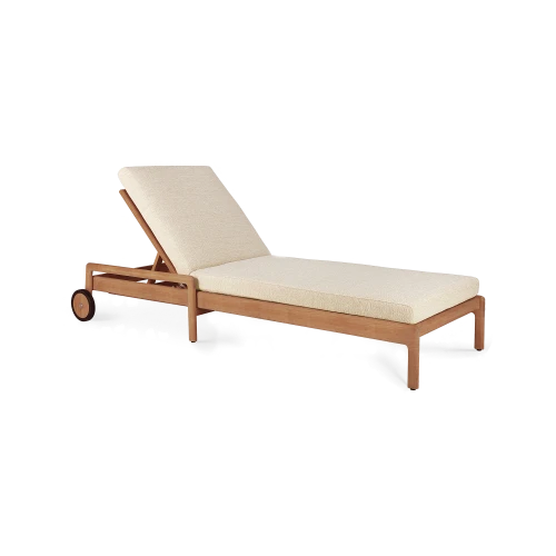Jack Outdoor Adjustable Lounger Wooden Frame Teak - Gessato Design Store