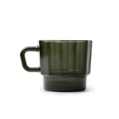 W Glass Coffee Cup, Black - Gessato Design Store
