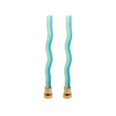 Wiggle Candles - Mint, Set of 2 - Gessato Design Store