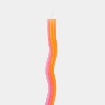 Wiggle Candles - Orange, Set of 2 - Gessato Design Store