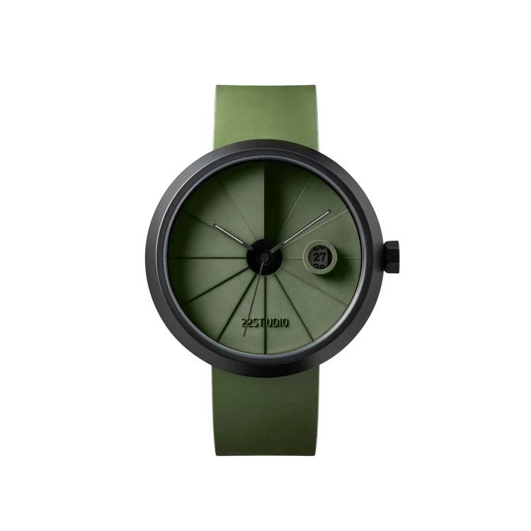 4th Dimension Concrete Wrist Watch, Moss Edition - Gessato Design Store