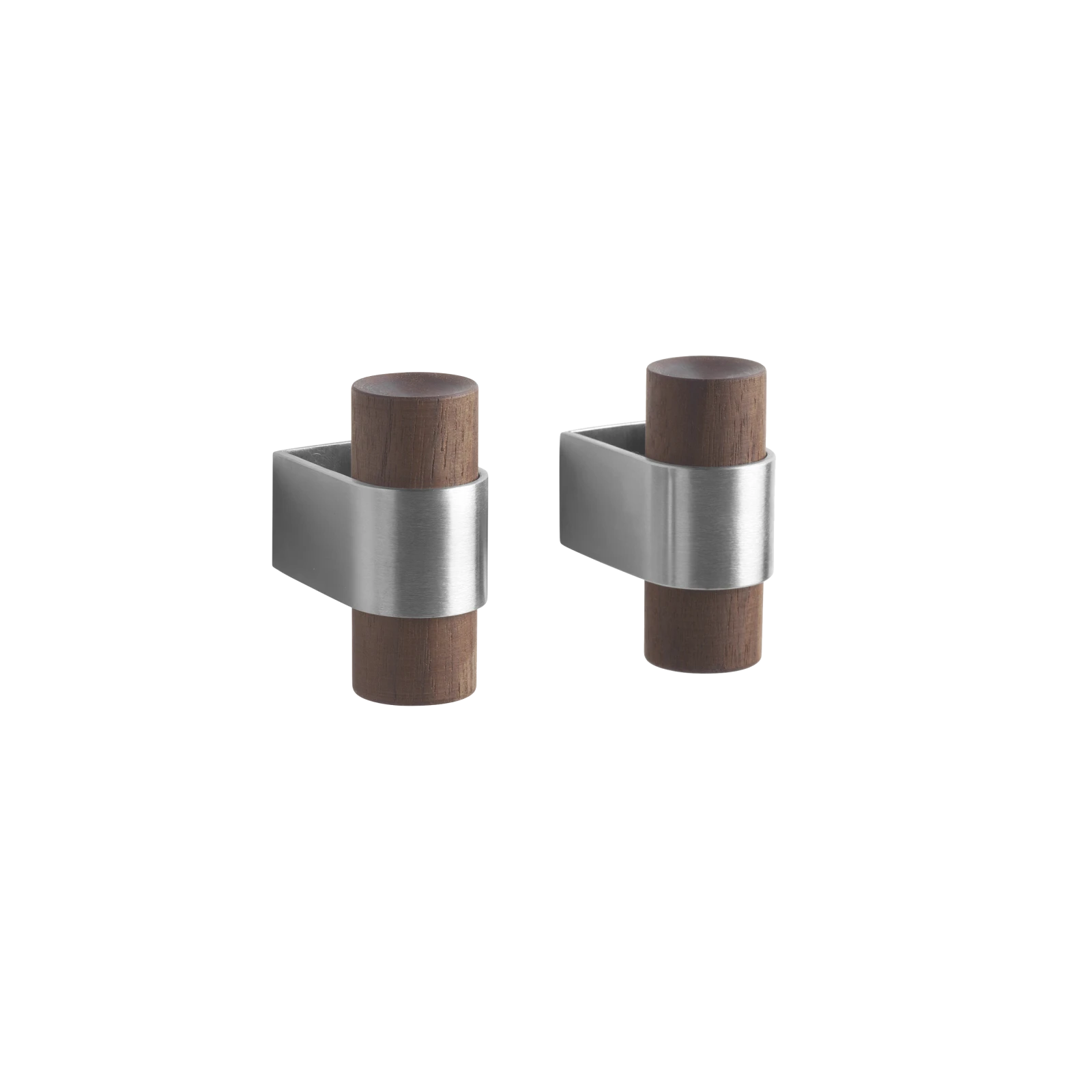 Dowel Walnut Hooks - Set o 2 - Gessato Design Store