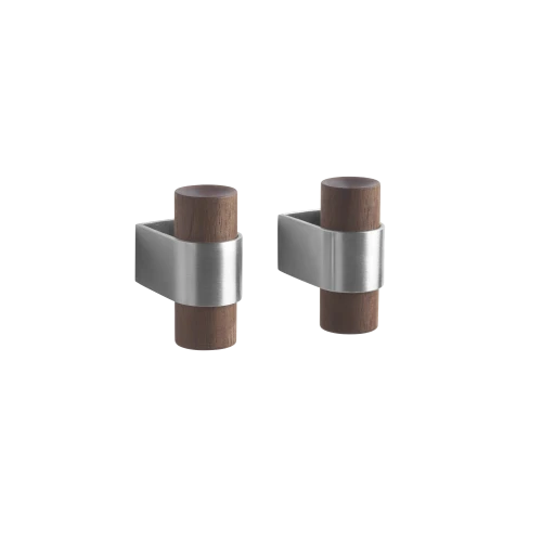 Dowel Walnut Hooks - Set o 2 - Gessato Design Store
