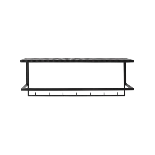 Grid, Wall Mounted Coat Rack With Shelf - Gessato Design Store