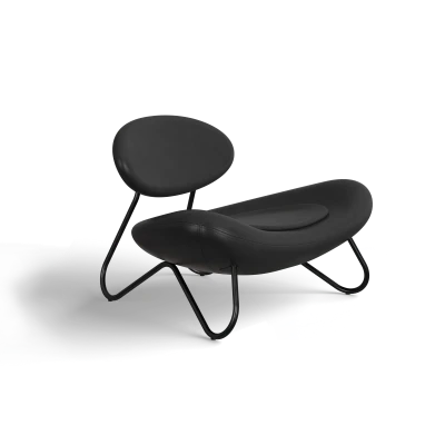 Meadow Lounge Chair - Black Leather - Gessato Design Store