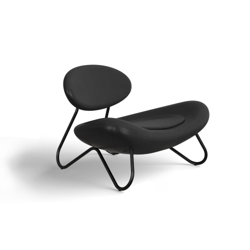 Meadow Lounge Chair - Black Leather - Gessato Design Store