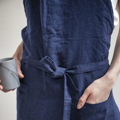 Moku Linen Apron, Ink Blue - Gessato Design Store