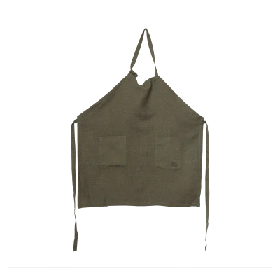 Moku Linen Apron, Olive - Gessato Design Store