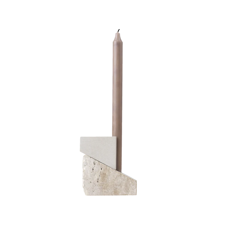 Offset Stone Candle Holder - Vol 1 - Gessato Design Store