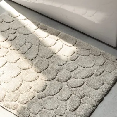 Ishikoro Pebble Bath Mat, Light Grey - Gessato Design Store