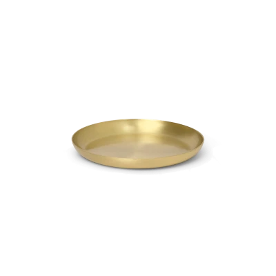Basho Round Brass Tray - Gessato Design Store