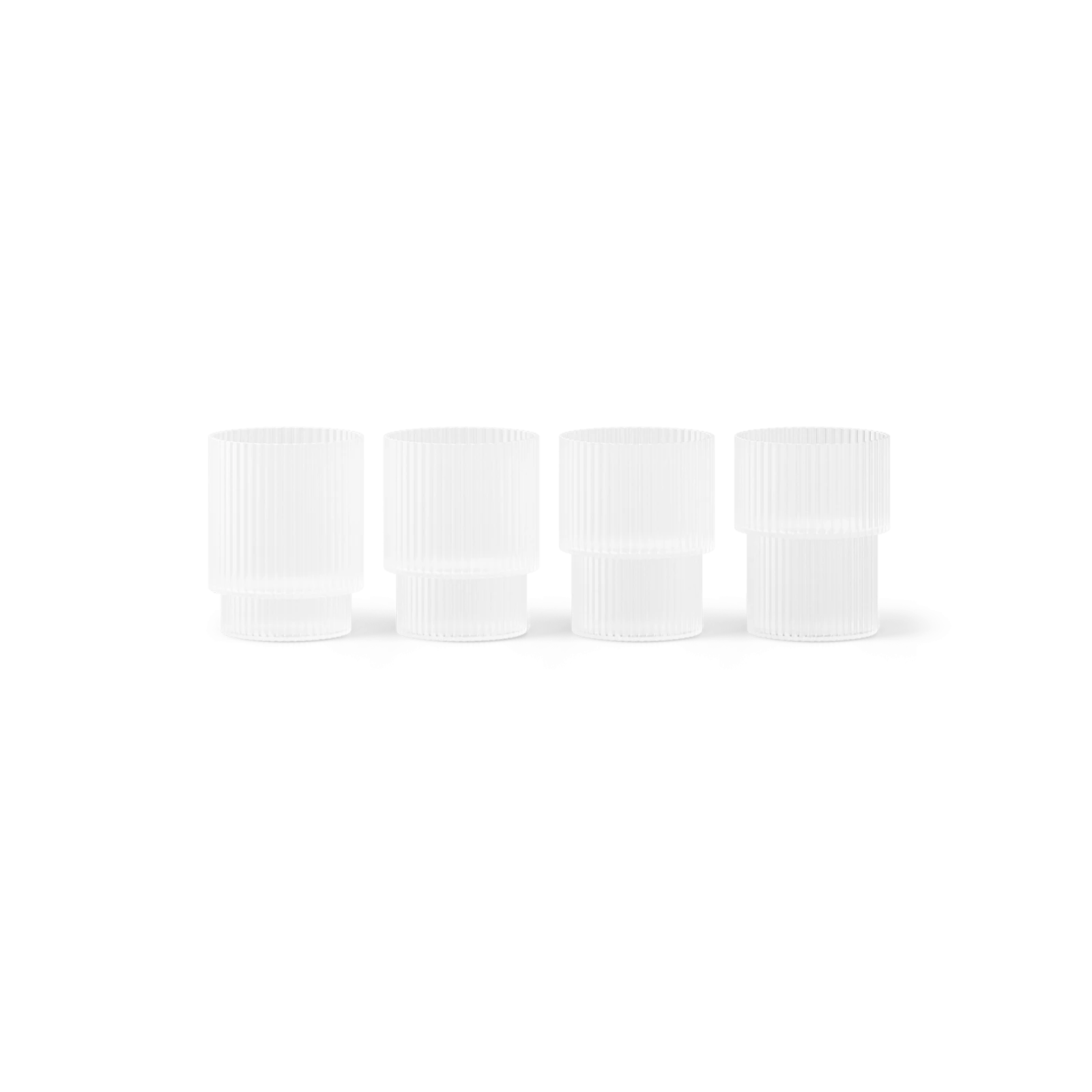 Ripple Frosted Shot Glasses, Set of 4 - Gessato Design Store