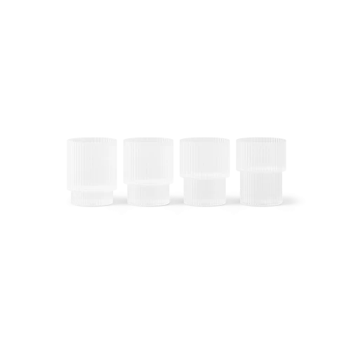 Ripple Frosted Shot Glasses, Set of 4 - Gessato Design Store