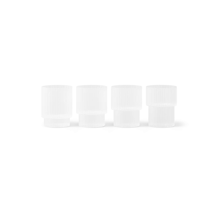 Ripple Frosted Shot Glasses, Set of 4