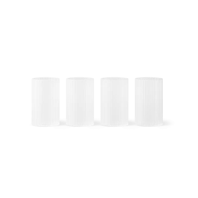 Ripple Frosted Water Glasses, Set of 4 - Gessato Design Store