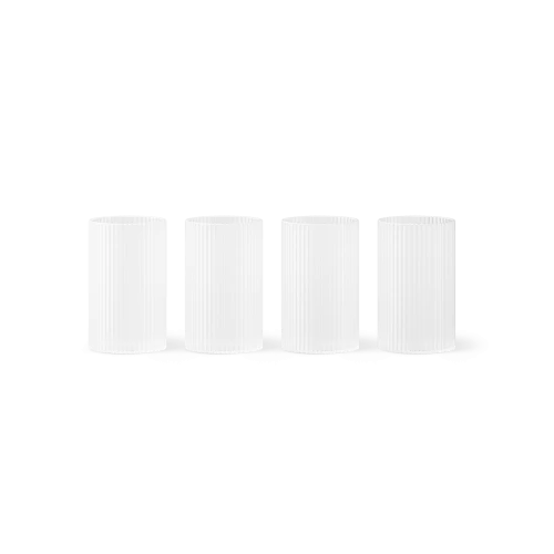 Ripple Frosted Water Glasses, Set of 4 - Gessato Design Store