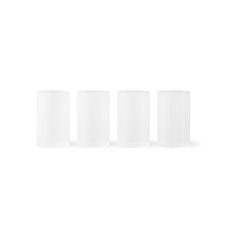 Ripple Frosted Water Glasses, Set of 4