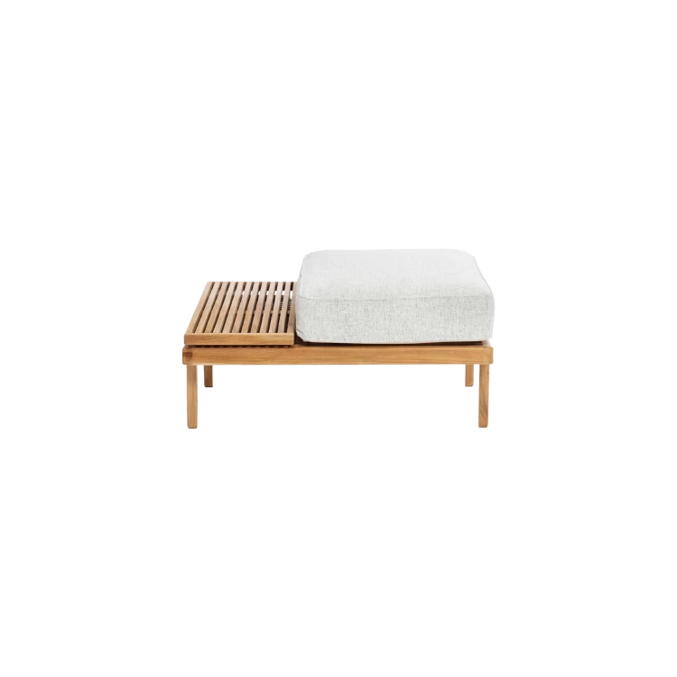 Rib Outdoor Sofa Half-Cushion Ottoman Module