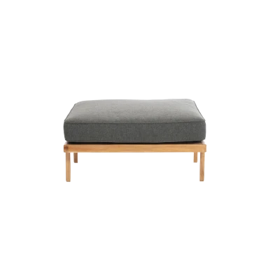 Rib Outdoor Sofa Ottoman Module with Cushion - Gessato Design Store