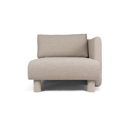Dase Sofa Chaise Longue Right, Soft Bouclé - Natural - Gessato Design Store