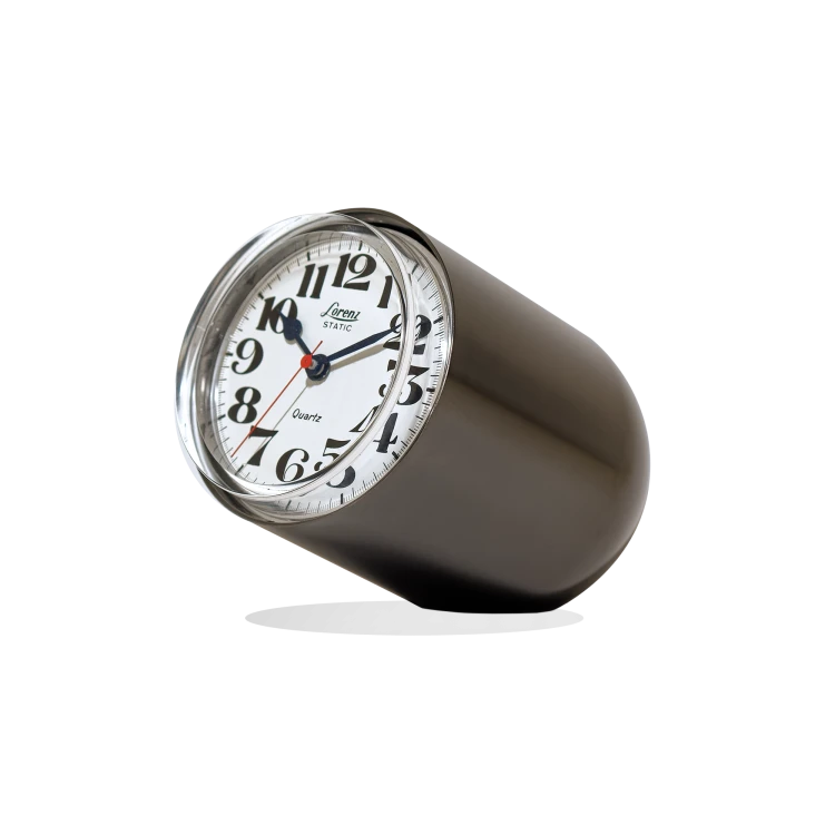 Lorenz Static Table Clock - Brushed Bronze - Gessato Design Store