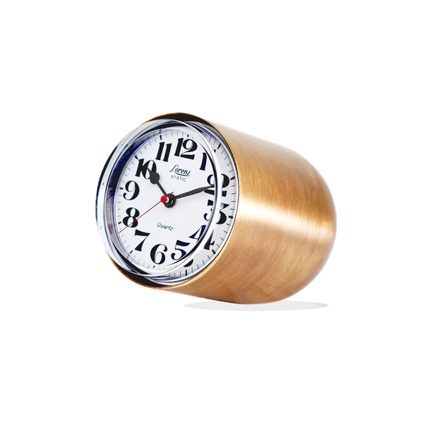 Lorenz Static(Gold) Richard Sapper 置時計 Lorenz - Lorenz Static Table Clock - Gold | Gessato Design Store