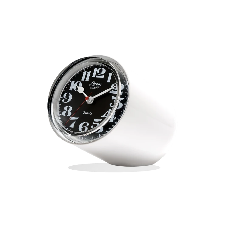 Lorenz Static Table Clock - White - Gessato Design Store