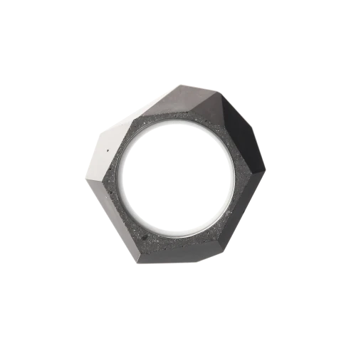 Rock Concrete Ring, Dark Grey - Gessato Design Store