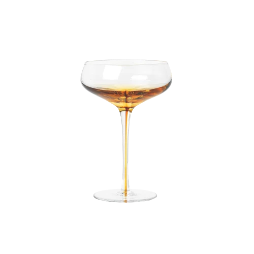 Amber Champagne Glass, Set of 4 - Gessato Design Store