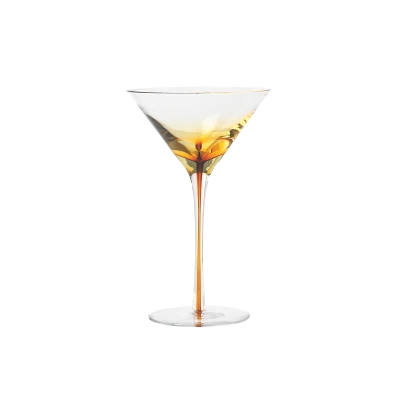 Amber Martini Glass, Set of 4 - Gessato Design Store