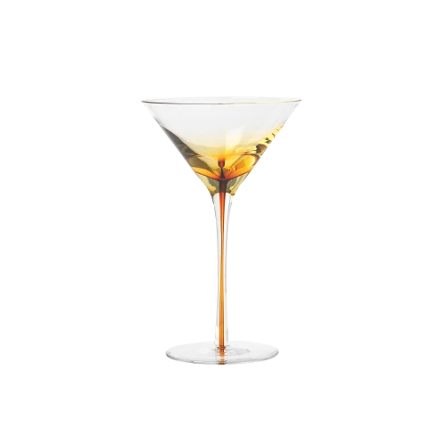 Amber Martini Glass, Set of 4 - Gessato Design Store