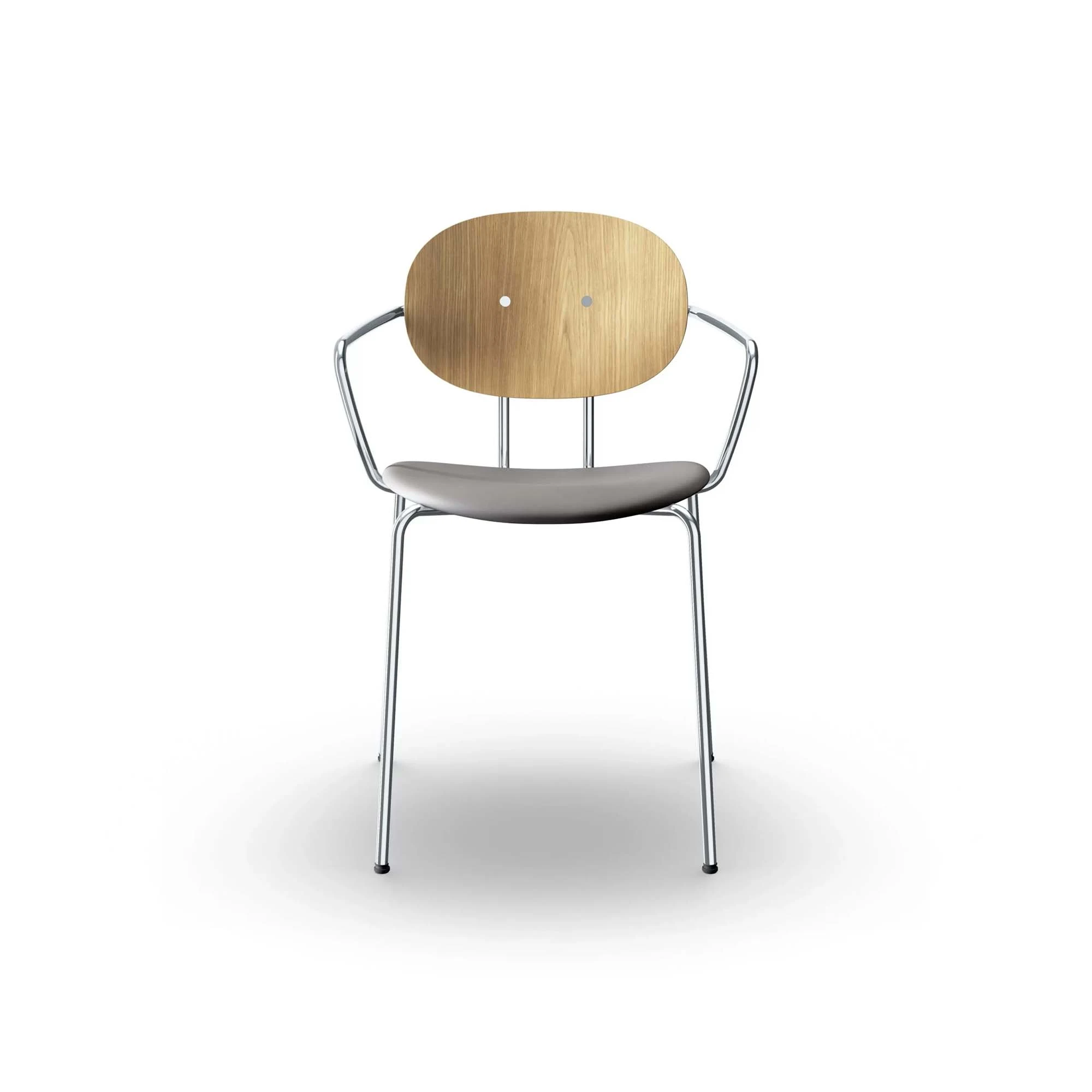  Oak veneer lacquer, Leather grey