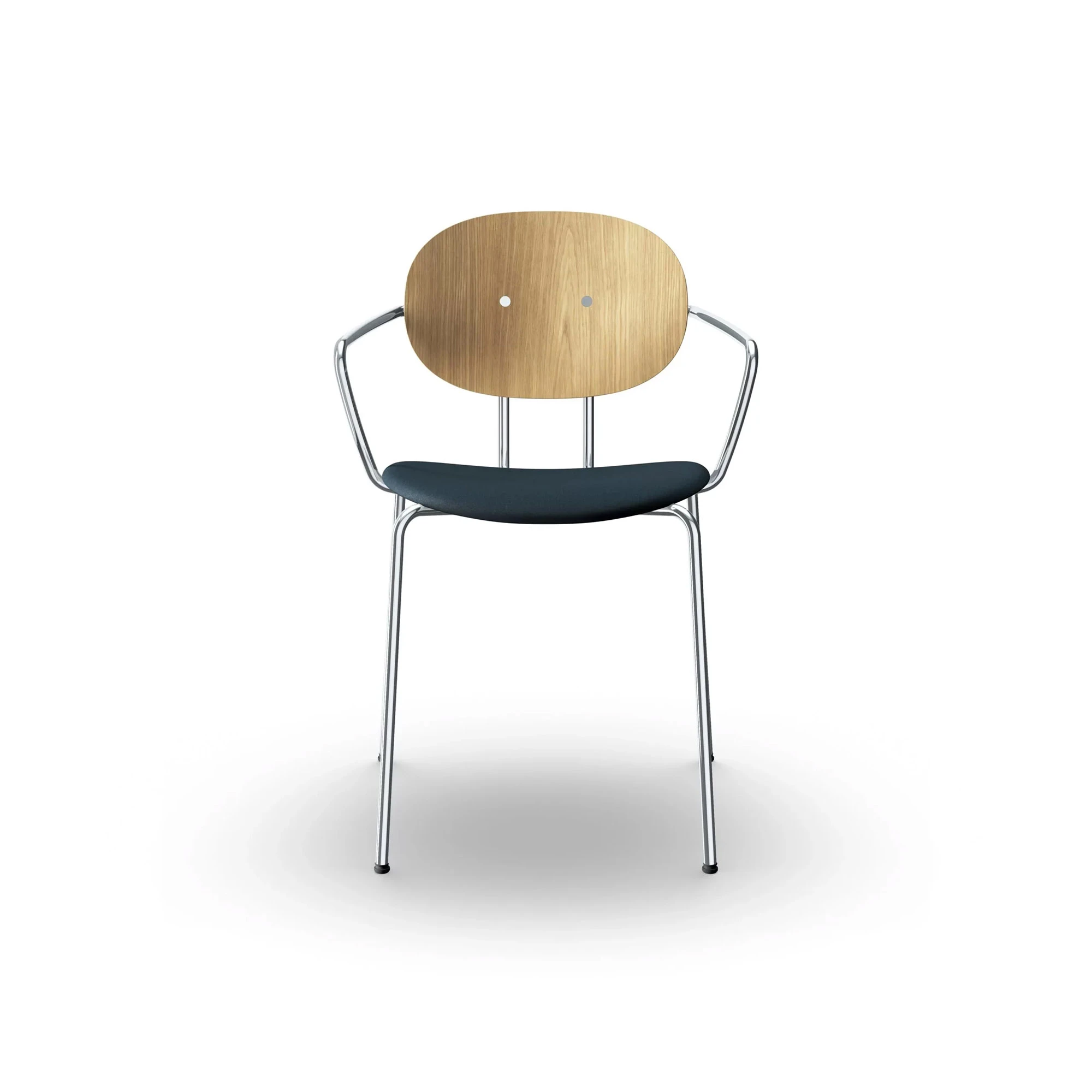  Oak veneer lacquer, Wool remix blue