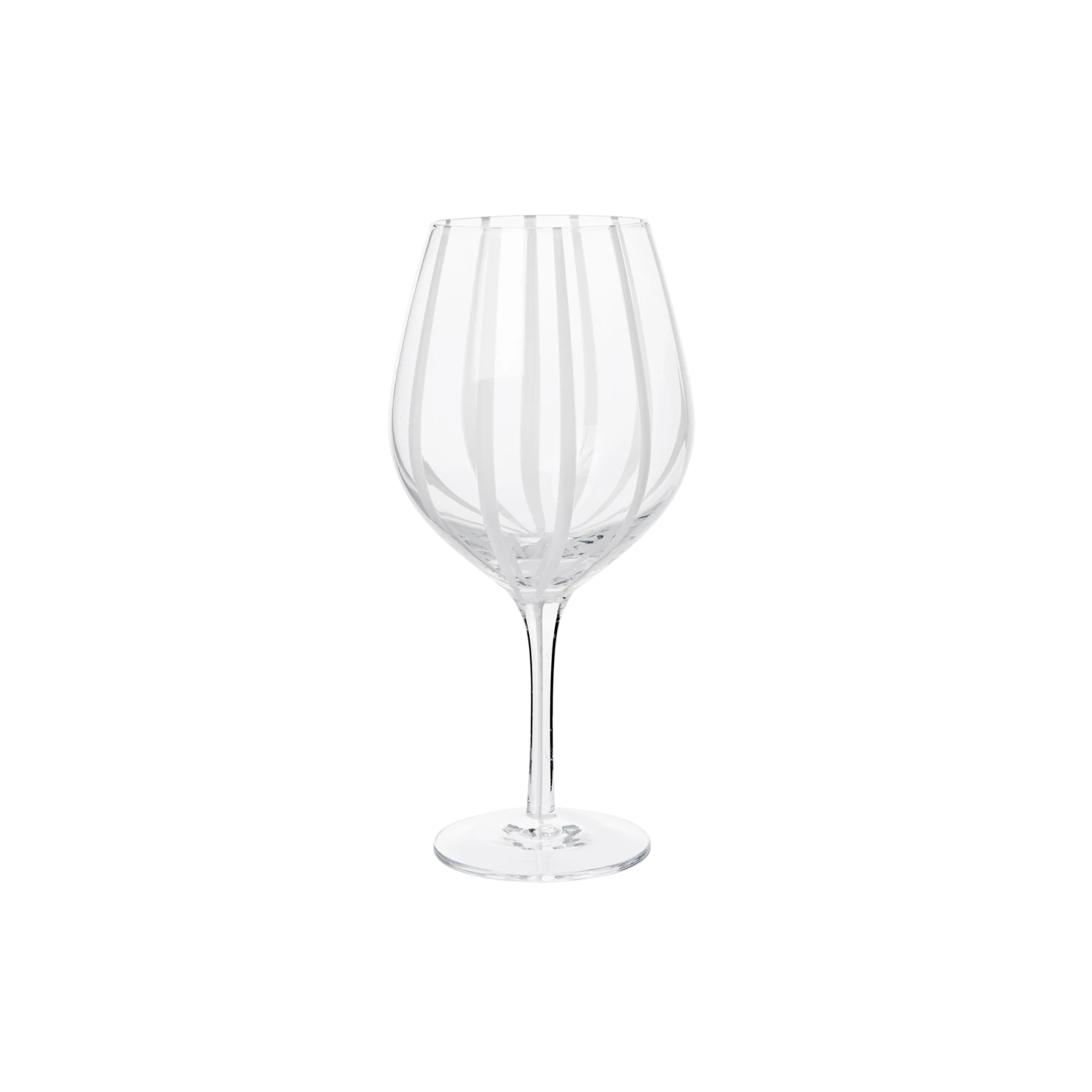 Stripe Red Wine Glass, Set of 4 - Gessato Design Store