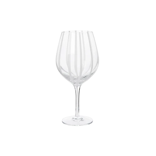 Stripe Red Wine Glass, Set of 4 - Gessato Design Store