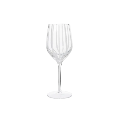Stripe White Wine Glass, Set of 4 - Gessato Design Store