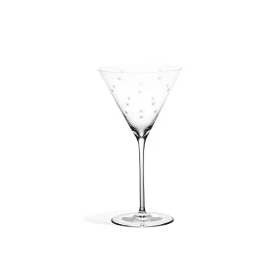 Star Cut Martini Glass Set of 2 - Gessato Design Store