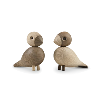 Kay Bojesen Lovebirds, Oak/Smoked Oak - Gessato Design Store
