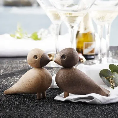 Kay Bojesen Lovebirds, Oak/Smoked Oak - Gessato Design Store