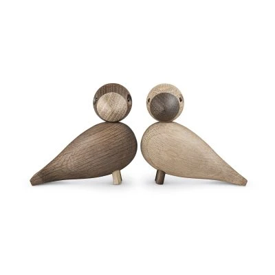 Kay Bojesen Lovebirds, Oak/Smoked Oak - Gessato Design Store
