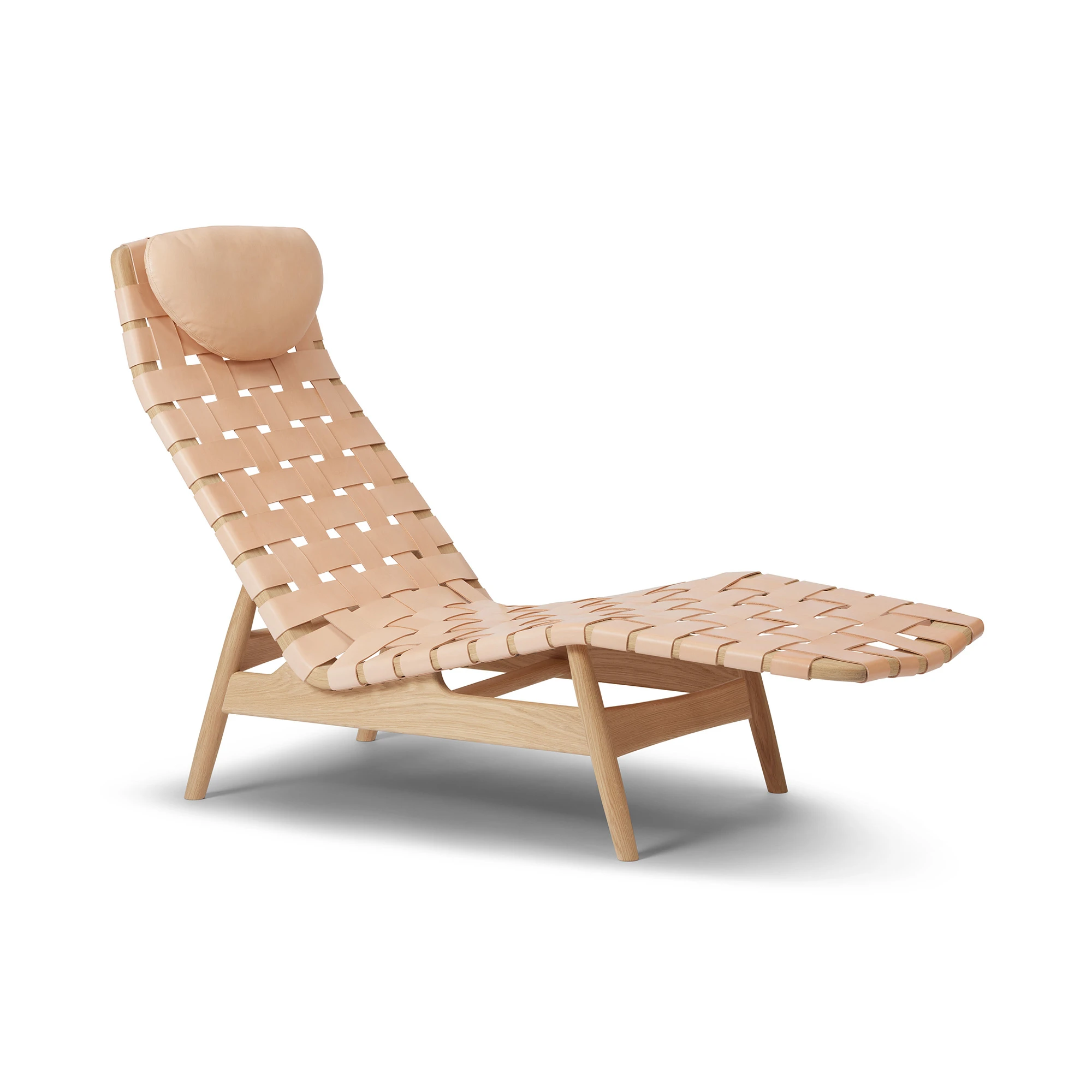  Oak white/leather nature, Without side table