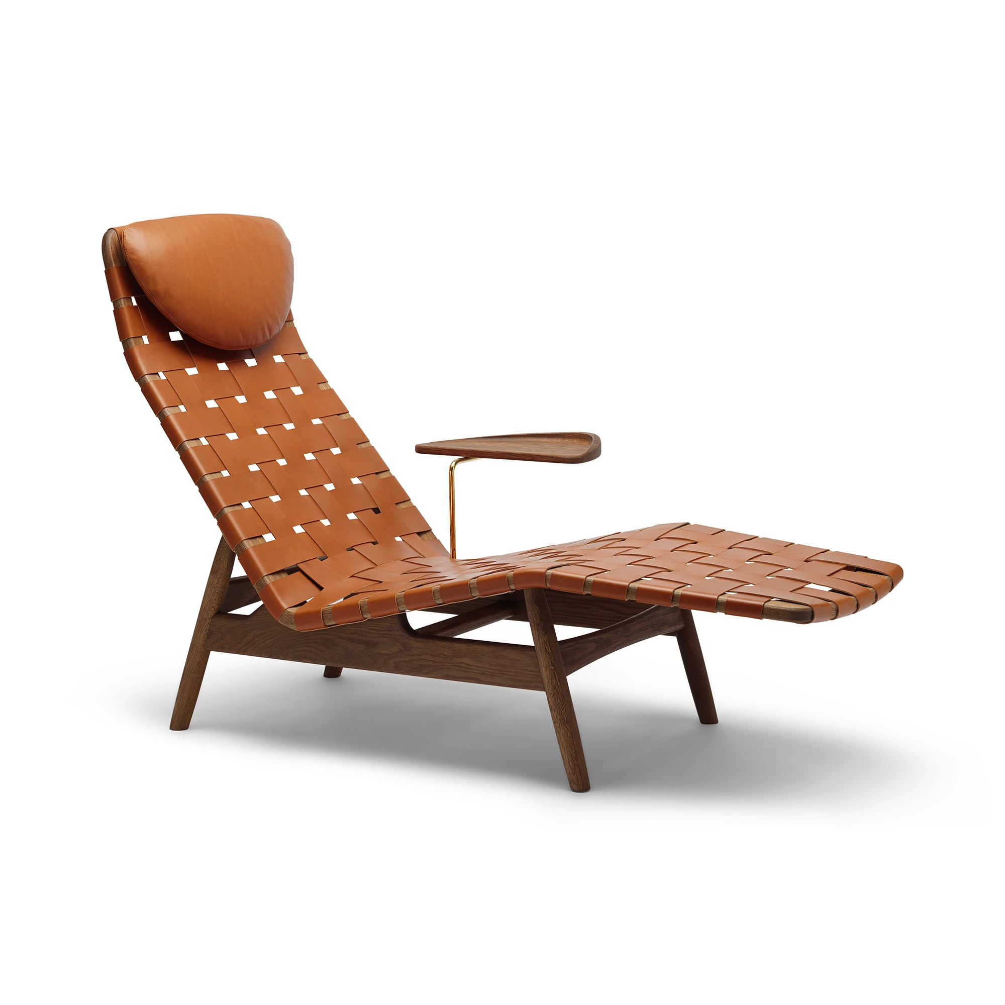  Oak smoked/leather cognac, With side table