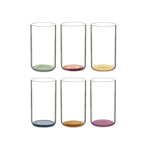 Iride High Ball Glasses, Set of 6 - Gessato Design Store