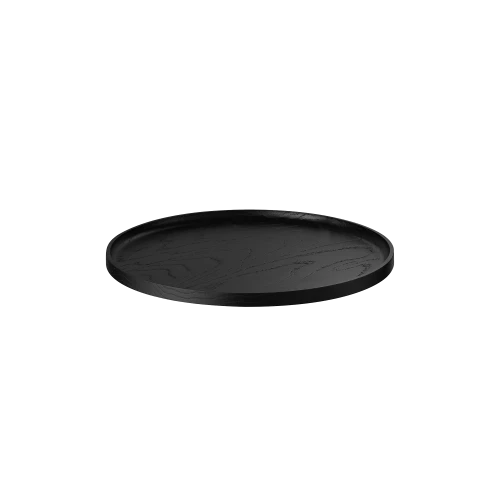 Oku Oak Round Tray, Black - Gessato Design Store