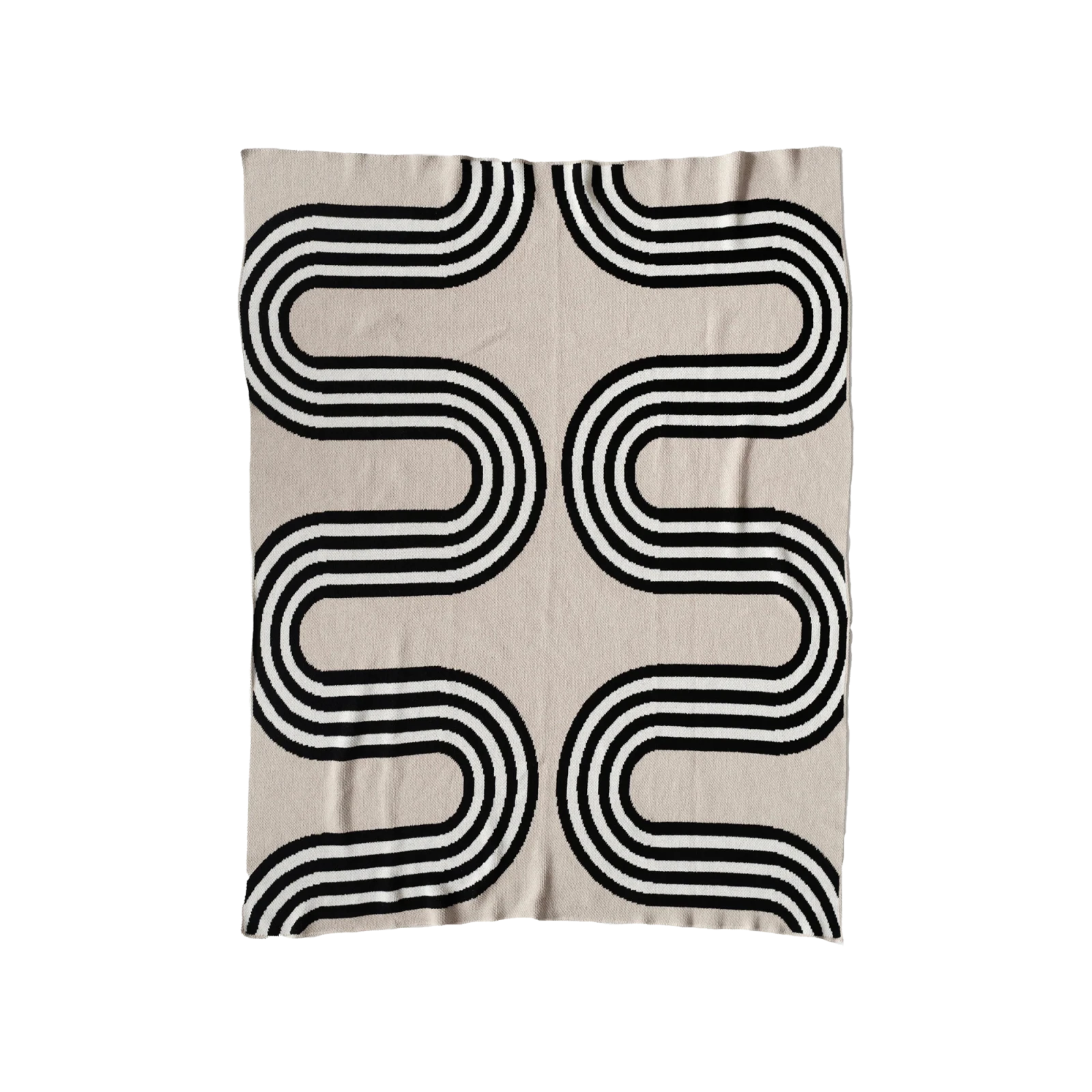78th Street Throw in Black & Linen - Gessato Design Store