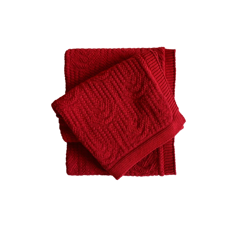 Arch Texture Throw in Red