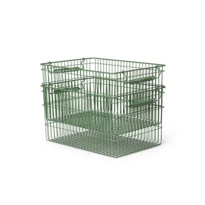 Cala Stackable Wire Baskets -Set of 2 - Gessato Design Store