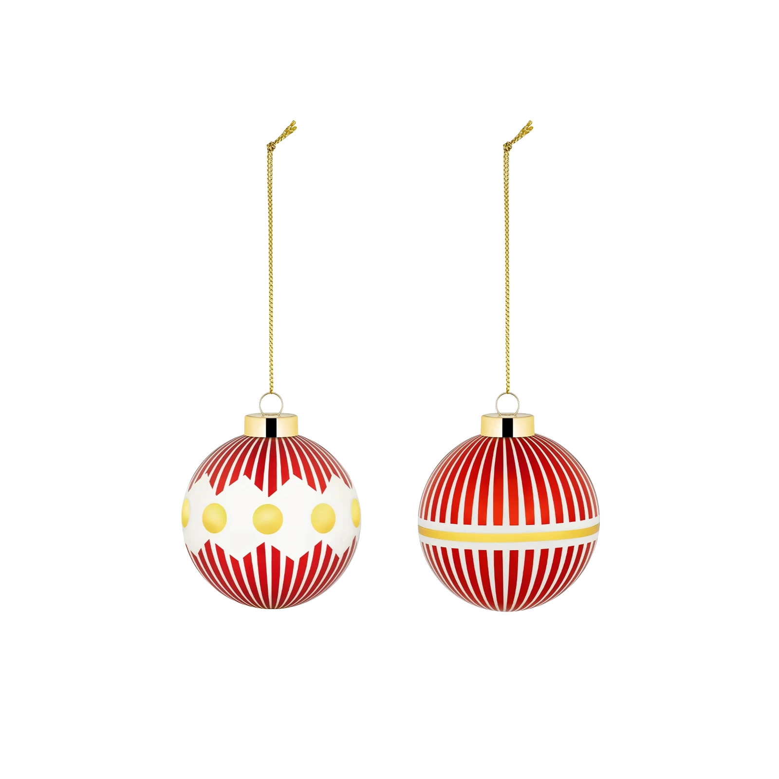 Delight Set of 2 Christmas Baubles - Gessato Design Store