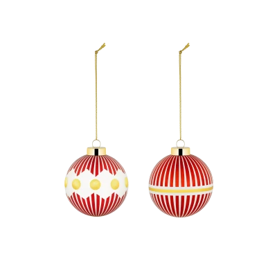 Delight Set of 2 Christmas Baubles - Gessato Design Store